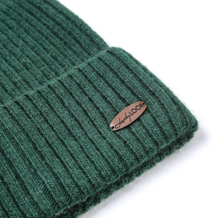 Шапка біні жіноча вовна зелена FREDERICK 699-770, фото 2