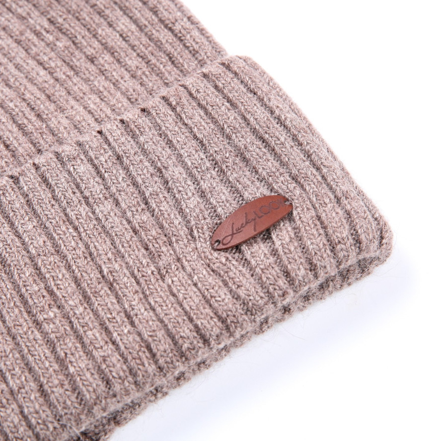 Шапка біні жіноча вовна коричнева FREDERICK 699-787, фото 2