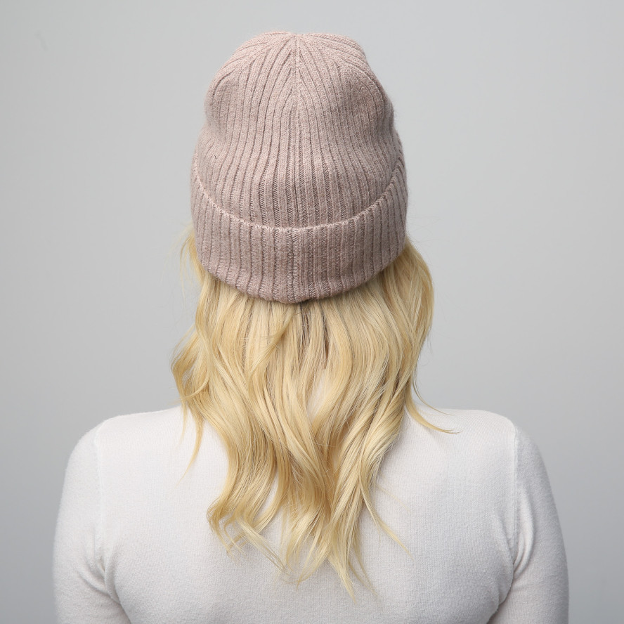 Шапка біні жіноча вовна бежева FREDERICK 699-817, фото 5