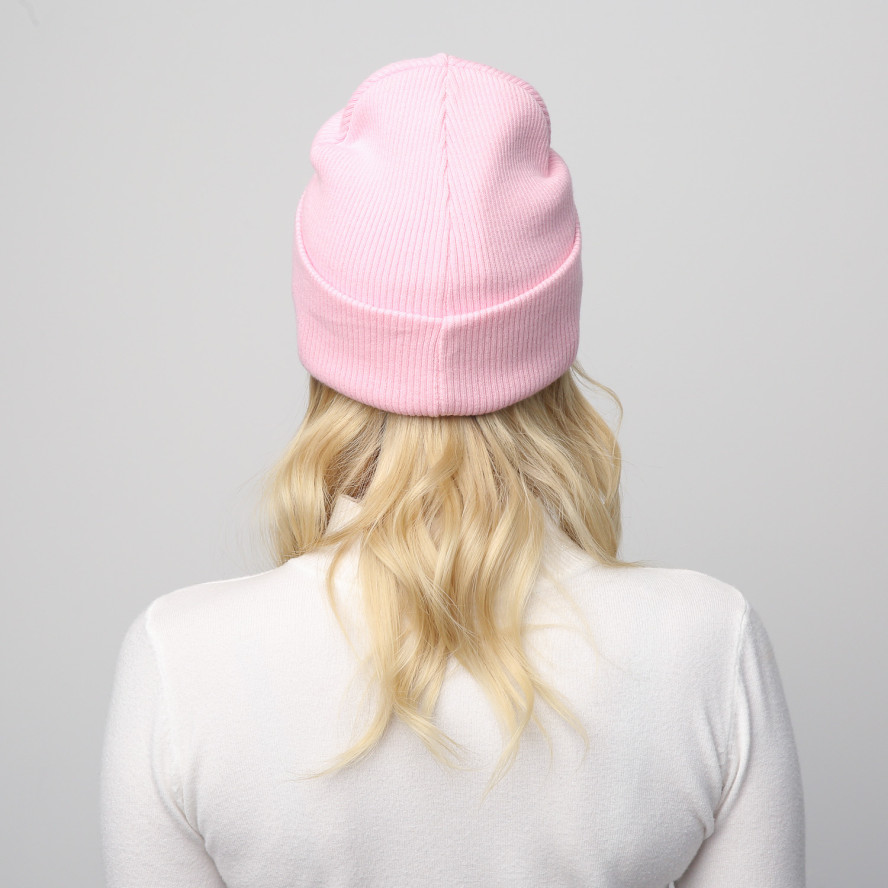 Шапка біні жіноча бавовна рожева SHANE 848-987, фото 5