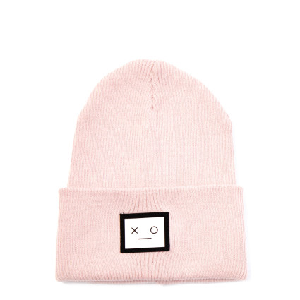 Шапка бини женская хлопок розовая SHANE 848-994