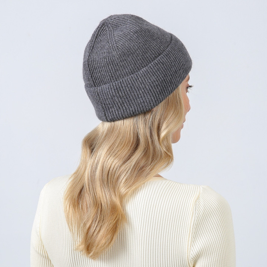 Шапка по голові жіноча вовна сіра ERIC 947-444, фото 4