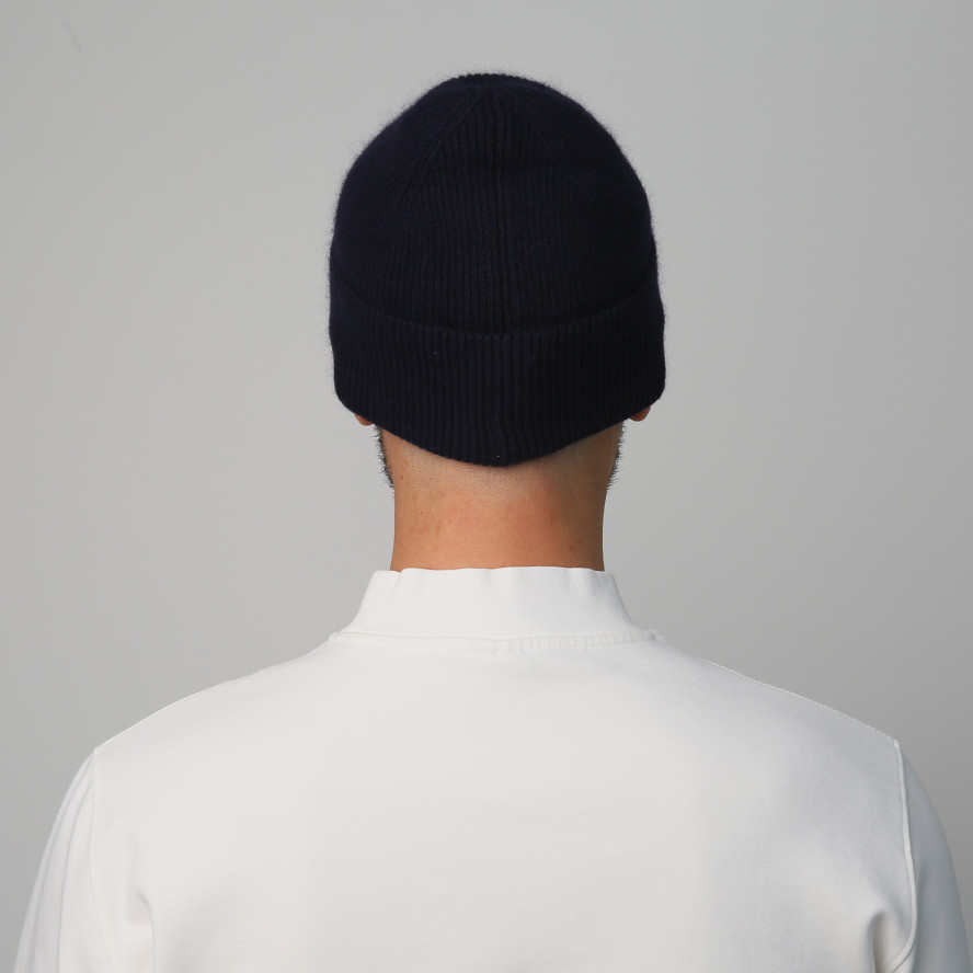 Шапка по голові чоловіча вовна синя ERIC 947-451, фото 5