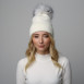Шапка з помпоном жіноча ангора біла GILL 948-083, фото 4