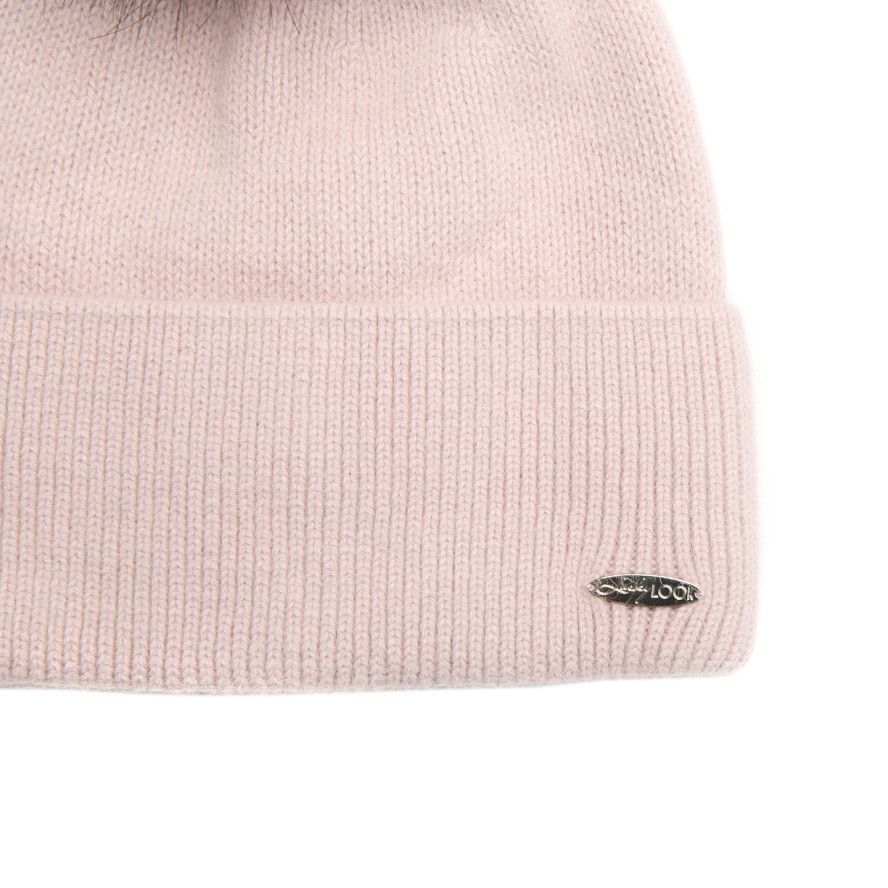 Шапка з помпоном жіноча ангора рожева GILL 948-113, фото 2