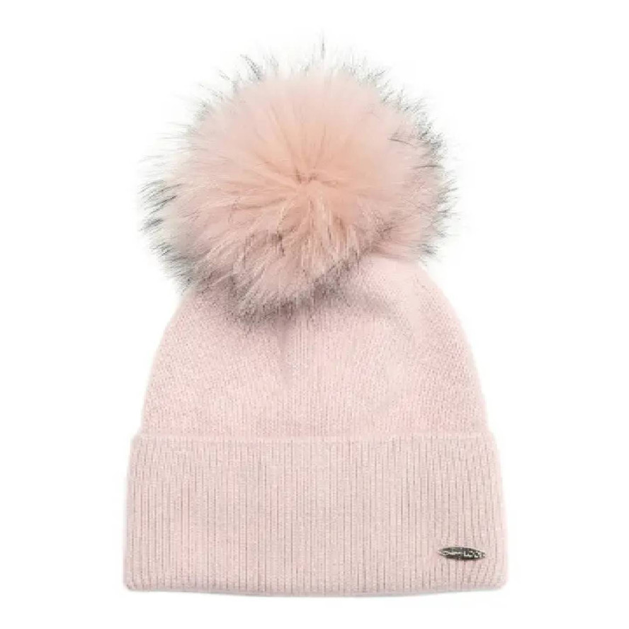 Шапка з помпоном жіноча ангора рожева GILL 948-113, фото 1