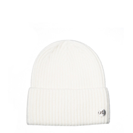 Шапка бини мужская шерсть мериноса молочная EVELYN 955-555