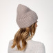 Шапка біні жіноча вовна мериноса коричнева EVELYN 955-586, фото 4