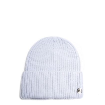 Шапка біні жіноча вовна мериноса синя EVELYN 955-593