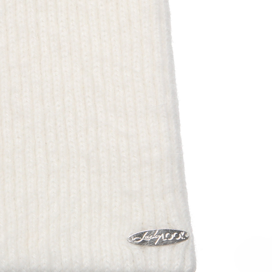 Шапка бини женская ангора белая SCARLET 955-746, фото 2