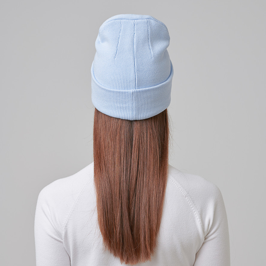 Шапка біні чоловіча віскоза блакитна CHERIL 968-746, фото 5