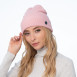 Шапка біні жіноча віскоза рожева CHERIL 968-753, фото 3