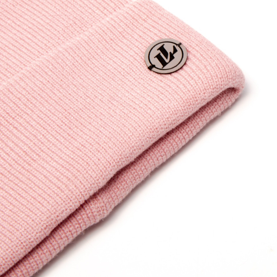 Шапка біні жіноча віскоза рожева CHERIL 968-753, фото 2