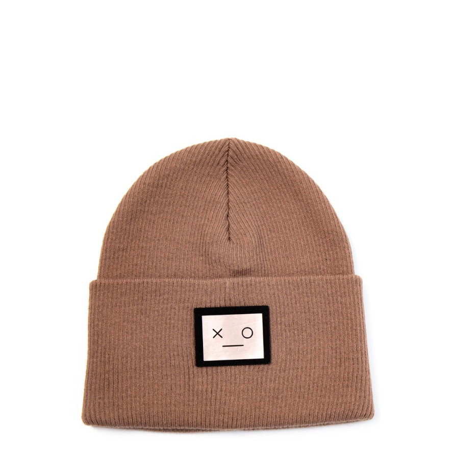 Шапка біні жіноча бавовна коричнева SHANE 969-187, фото 1