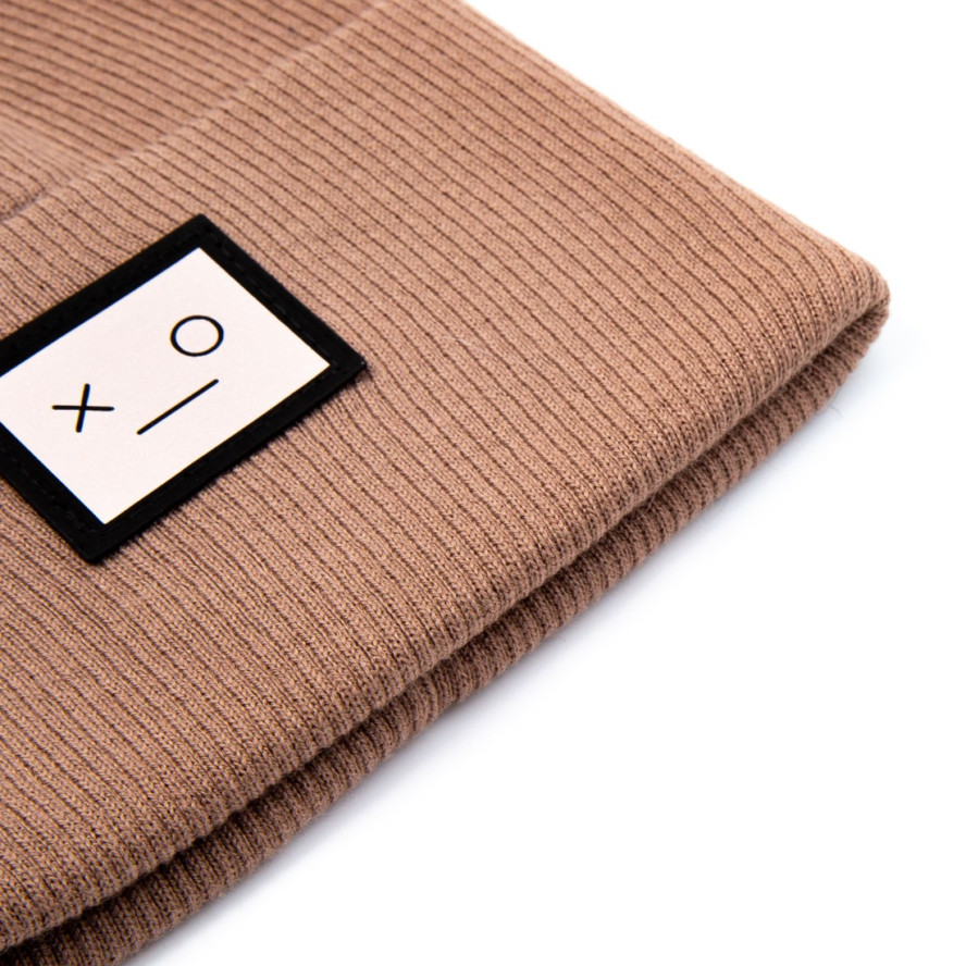 Шапка біні жіноча бавовна коричнева SHANE 969-187, фото 2