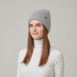 Шапка біні жіноча вовна сіра JOAN 972-774, фото 3