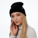 Шапка біні жіноча бавовна чорна JASPER 972-804, фото 3