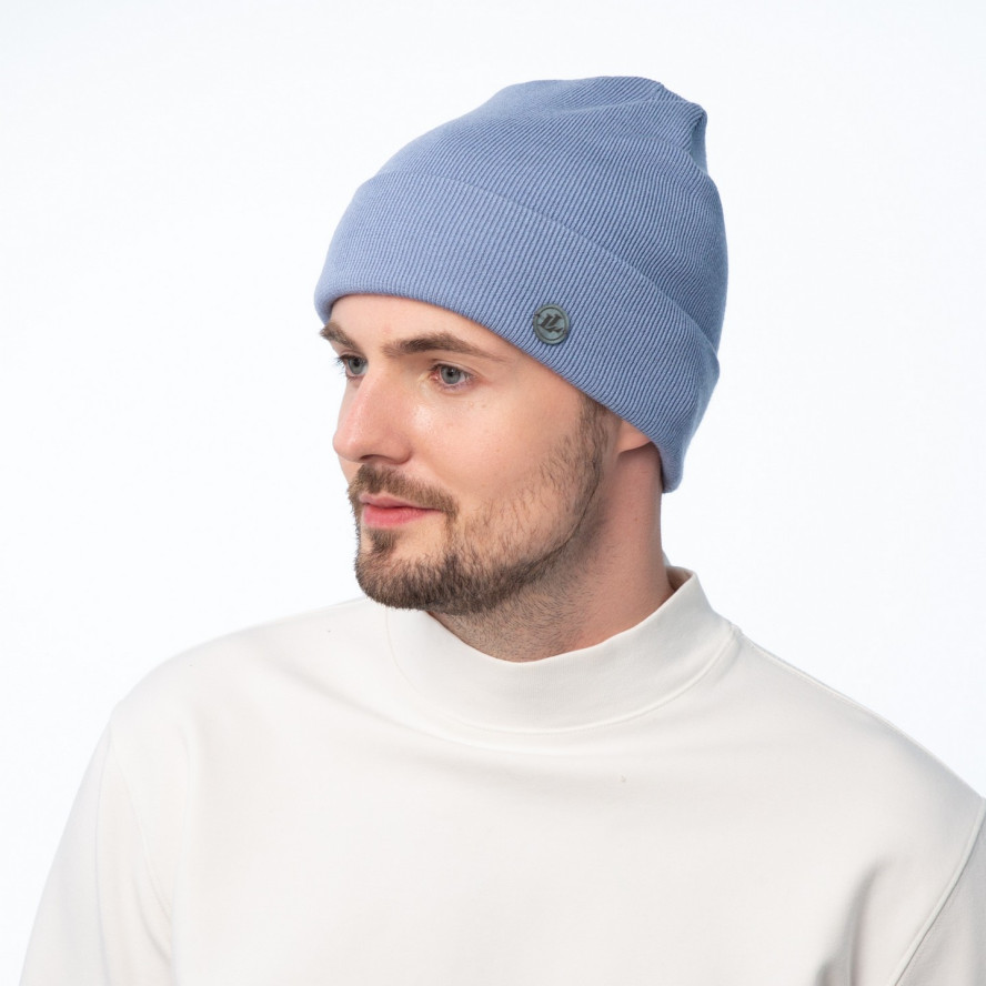 Шапка бини мужская вискоза синяя RUTH 977-793, фото 4