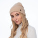 Шапка бини женская вискоза бежевая RUTH 977-823, фото 3