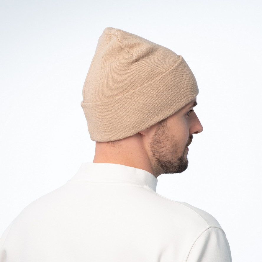 Шапка бини мужская вискоза бежевая RUTH 977-823, фото 5