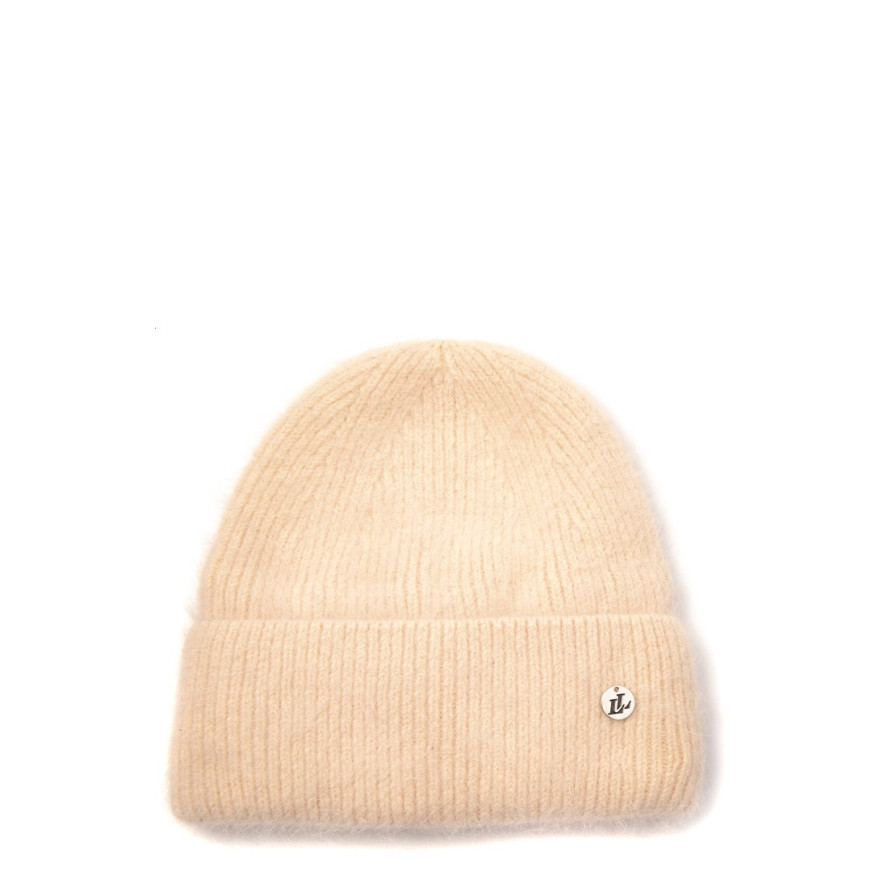 Шапка біні жіноча ангора бежева RACHEL 980-755, фото 1