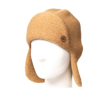 Шапка вушанка жіноча акрил бежева IDA 986-634