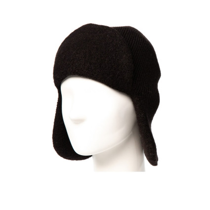 Шапка вушанка жіноча акрил чорна IDA 986-658