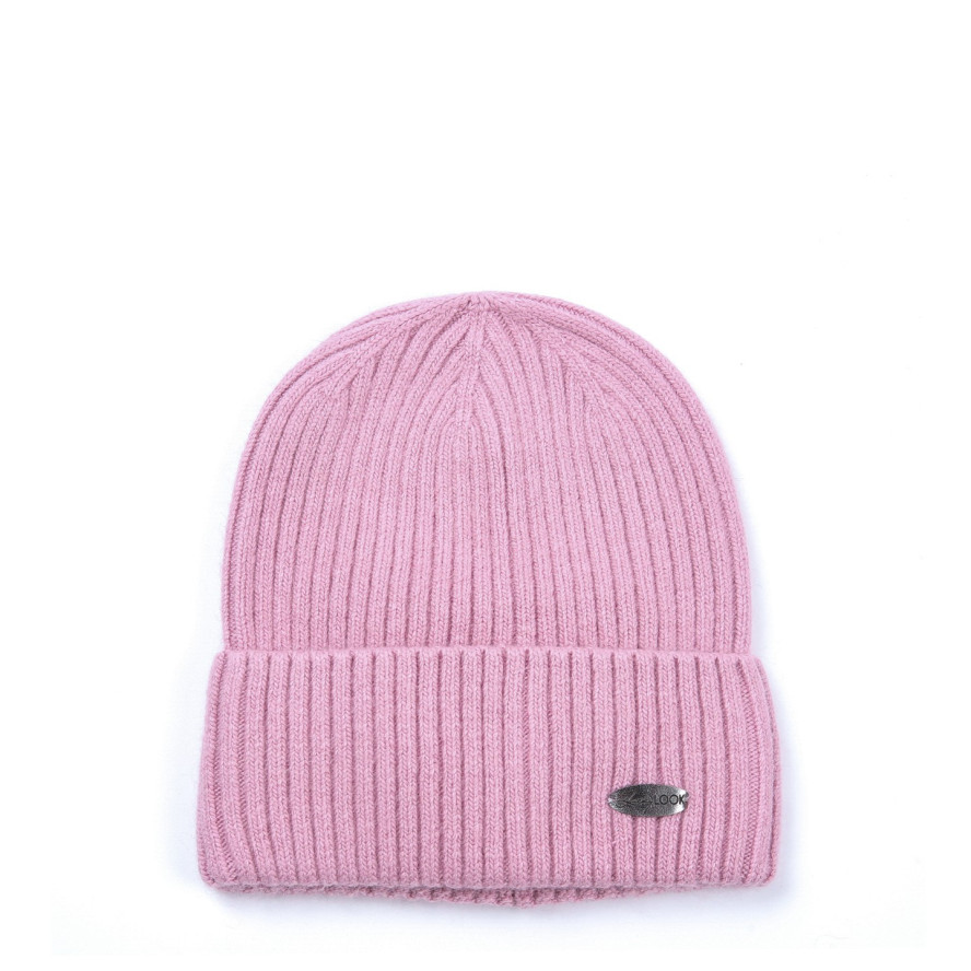 Шапка бини женская шерсть розовая FREDERICK 986-689, фото 1