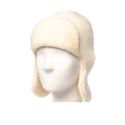 Шапка ушанка женская шерсть молочная GINA 011-502 Шапка ушанка женская шерсть молочная GINA 011-502