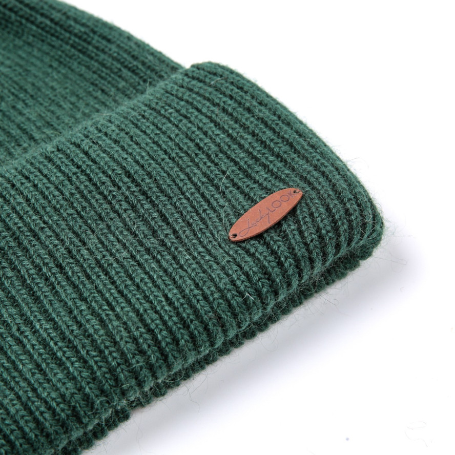 Шапка біні жіноча вовна зелена GEORGE 013-070, фото 2