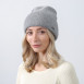 Шапка біні жіноча вовна сіра GEORGE 013-094, фото 3