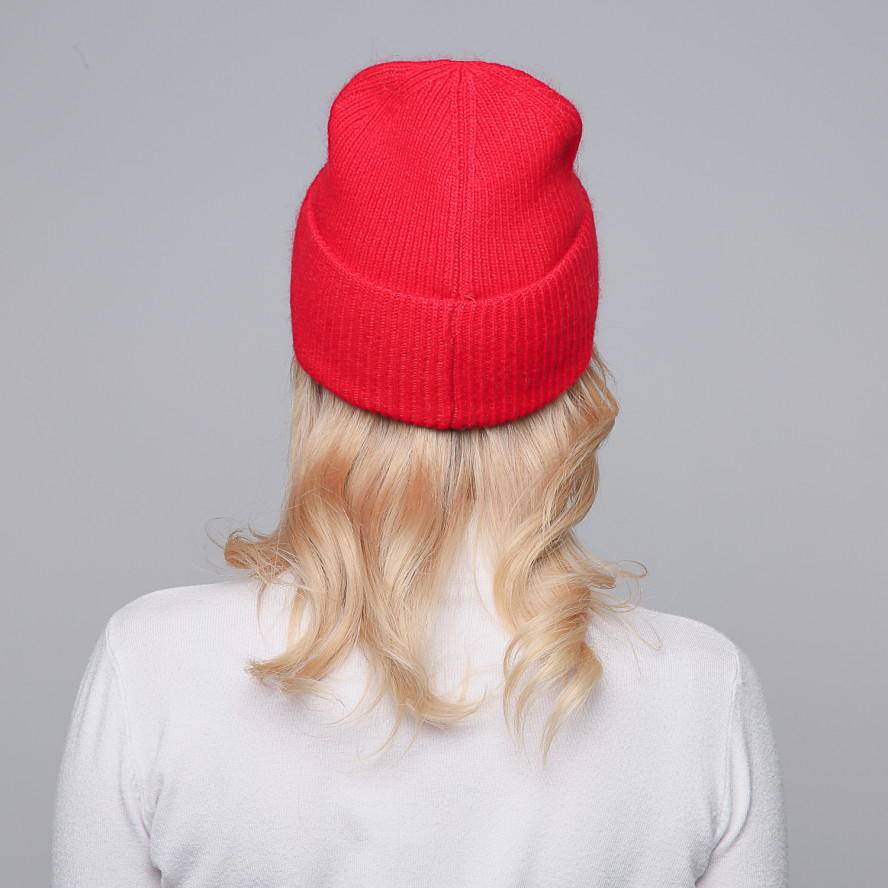 Шапка біні жіноча вовна червона GEORGE 019-485, фото 5