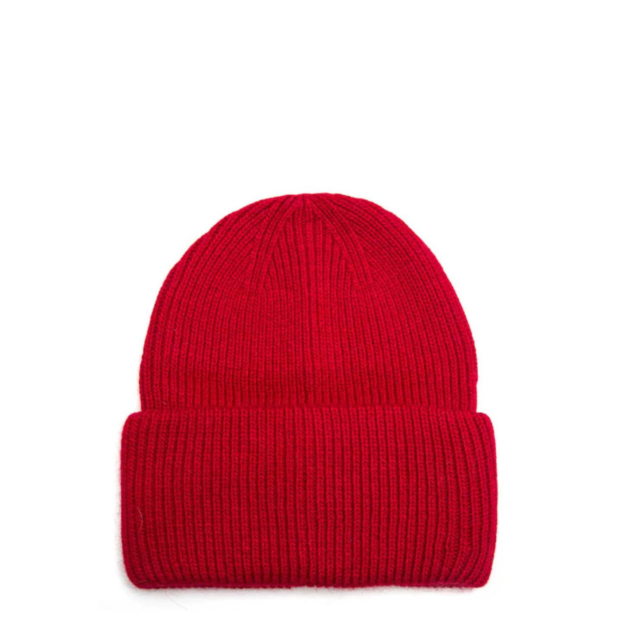 Шапка бини женская шерсть красная GEORGE 019-492, фото 1