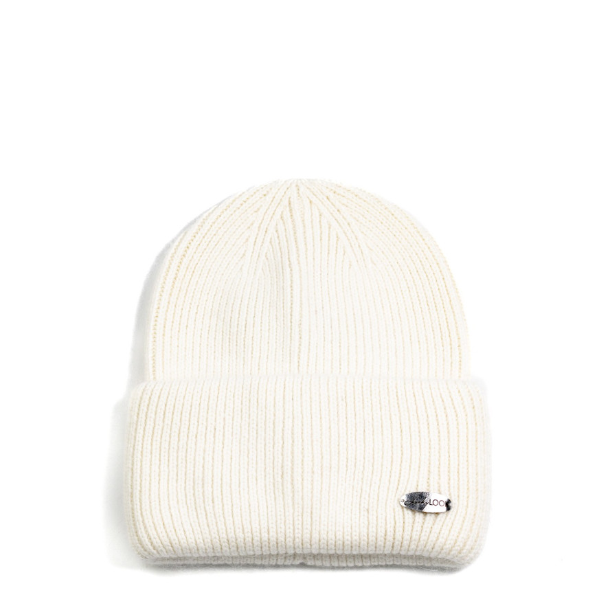Шапка біні жіноча вовна біла GEORGE 019-546, фото 1