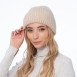 Шапка біні жіноча ангора бежева JESSIE 040-366, фото 3
