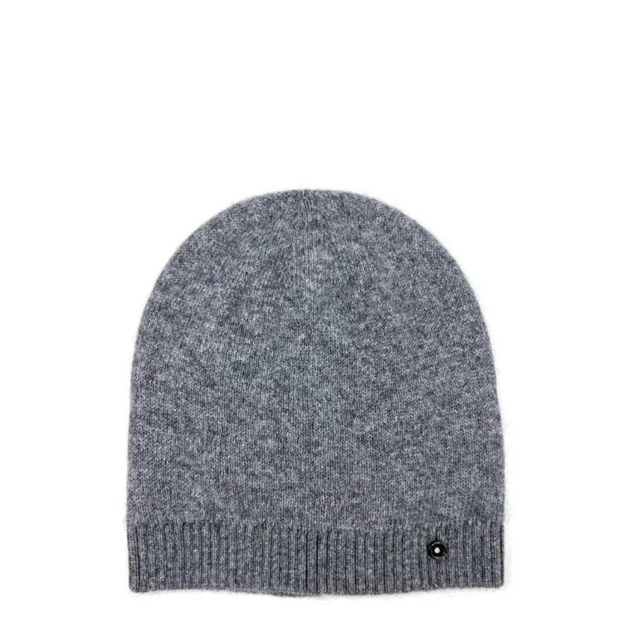 Шапка біні жіноча ангора сіра LINDA 052-710, фото 1