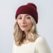 Шапка біні жіноча вовна бордова GEORGE 056-305, фото 3