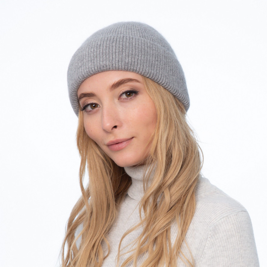 Шапка по голові жіноча вовна сіра ERIC 065-994, фото 3