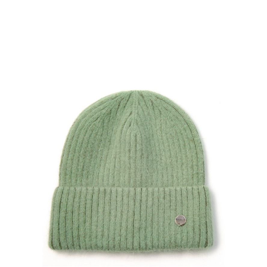 Шапка біні жіноча ангора зелена EMILY 224-032, фото 1