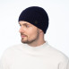 Шапка по голові чоловіча вовна з акрилом синя RONALD 225-398, фото 4
