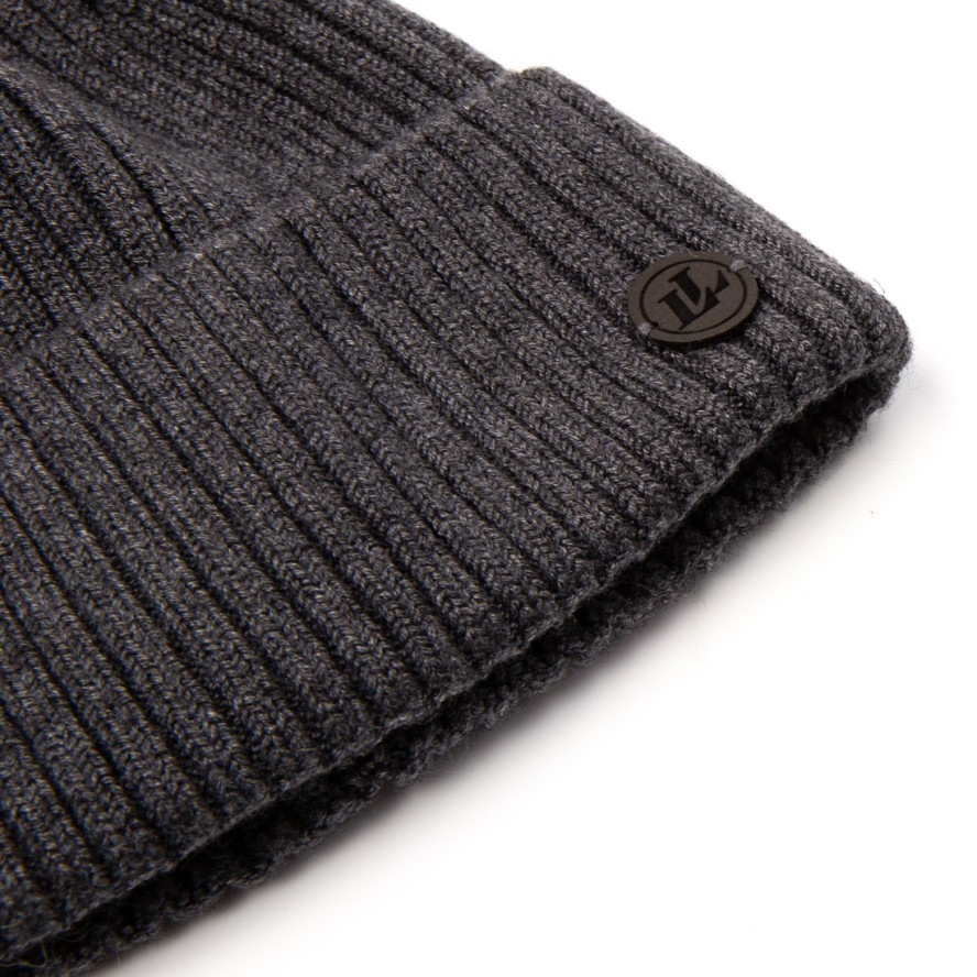 Шапка по голове мужская шерсть с акрилом серая RONALD 225-404, фото 2