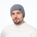 Шапка по голові чоловіча вовна з акрилом сіра RONALD 225-428, фото 4