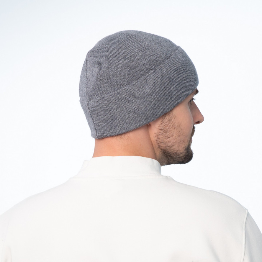 Шапка по голові чоловіча вовна з акрилом сіра TOBY 225-473, фото 5