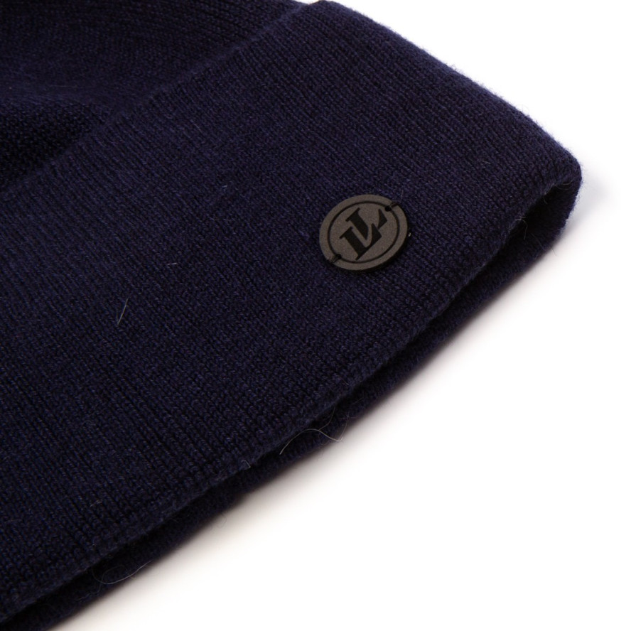 Шапка по голове мужская шерсть с акрилом синяя TOBY 225-480, фото 2