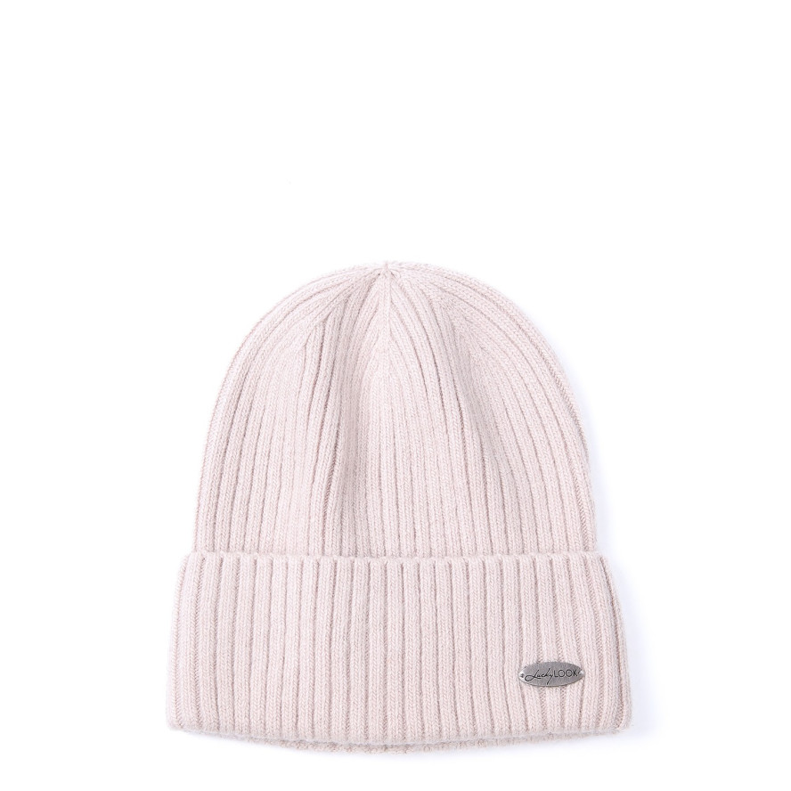 Шапка біні жіноча вовна бежева FREDERICK 225-497, фото 1