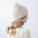 Шапка біні жіноча вовна бежева FREDERICK 225-503, фото 4