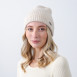Шапка біні жіноча вовна бежева FREDERICK 225-503, фото 3