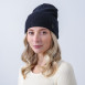 Шапка біні жіноча бавовна синя GELATO 225-640, фото 3