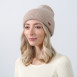 Шапка бини женская шерсть бежевая GEORGE 225-657, фото 3