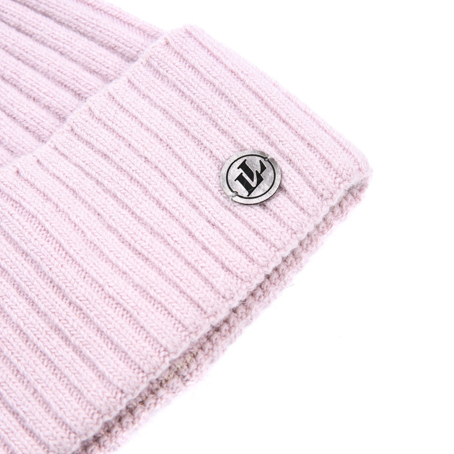 Шапка біні жіноча вовна рожева HARRIS 225-718, фото 2